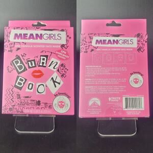 Mean Girls Pink Burn Book 5 Pack Vanilla Scented‎ Face Mask Lindsay Lohan NIB